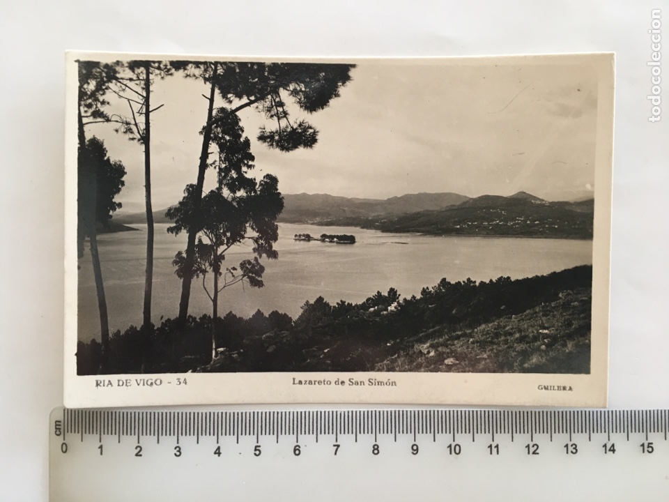Postales: POSTAL. RIA DE VIGO. LAZARETO DE SAN SIM&Oacute;N. GUILERA. H. 1958?.