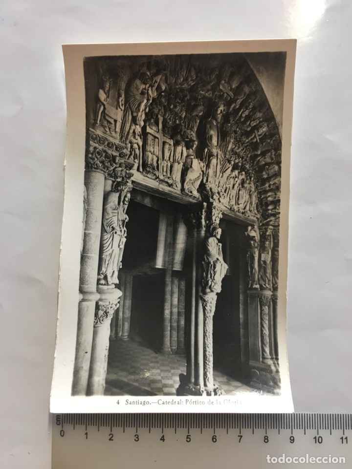 Postales: POSTAL. SANTIAGO. CATEDRAL. P&Oacute;RTICO DE LA GLORIA. FOT&Oacute;GRAFO?. H. 1958?.