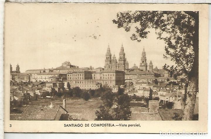 Postales: CORU&Ntilde;A SANTIAGO COMPOSTELA ESCRITA - Foto 1