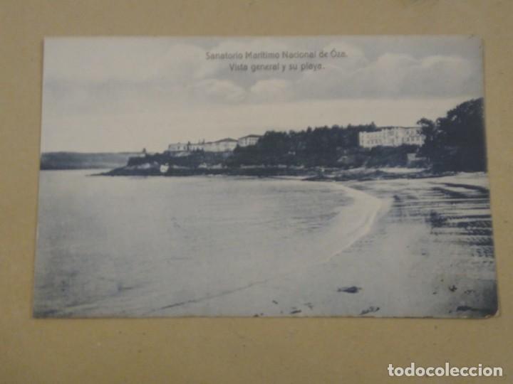 Postales: Sanatorio Mar&iacute;timo Nacional de Oza. Vista general y su playa  Kallmeyer.Sin circular.