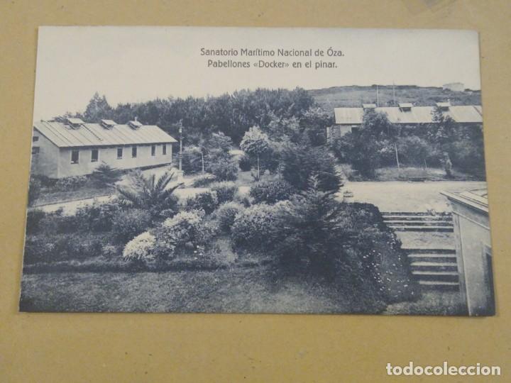 Postales: Sanatorio Mar&iacute;timo Nacional de Oza. pabellones Docker en el pinar. Kallmeyer.Sin circular.