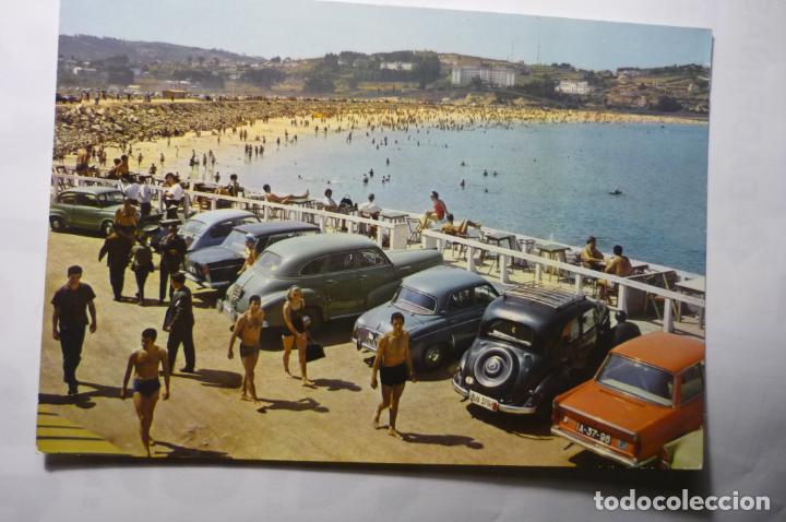 Postales: POSTAL LA CORU&Ntilde;A-PLAYA STA.CRISTINA --COCHES   CM