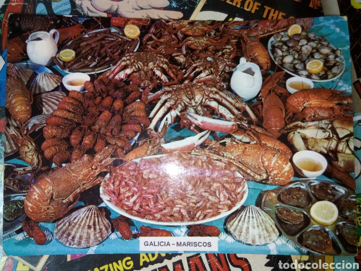 Postales: Postal de Galicia. Mariscos. - Foto 1