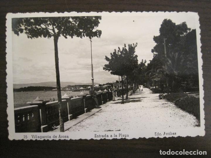 Cartes Postales: VILLAGARCIA DE AROSA-ENTRADA A LA PLAYA-ED&middot;ARRIBAS-25-POSTAL ANTIGUA-VER FOTOS-(68.052)