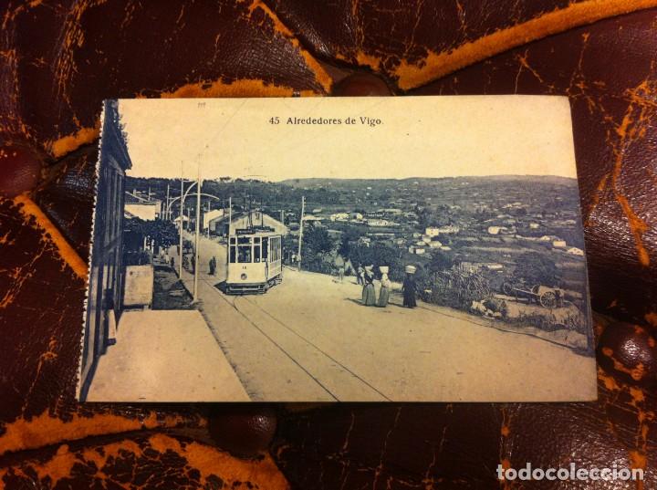 Cartoline: POSTAL. ALREDEDORES DE VIGO. POSTAL NO ESCRITA. TRANV&Iacute;A
