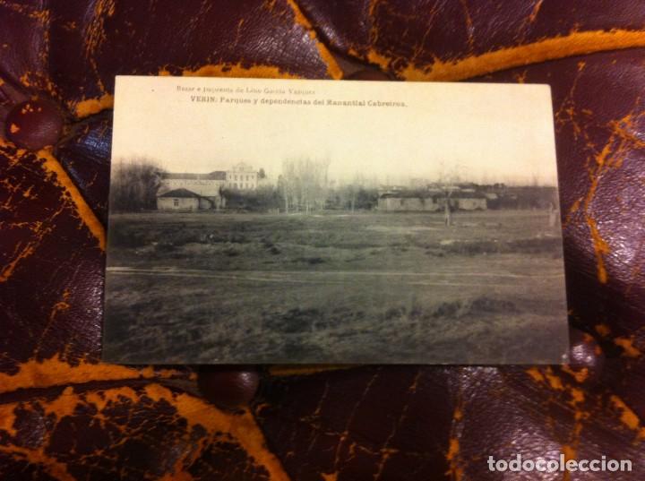 Postales: POSTAL. VERIN: PARQUES Y DEPENDENCIAS DEL MANANTIAL CABREIRO&Aacute;. POSTAL NO ESCRITA.  ED. LINO V&Aacute;ZQUEZ