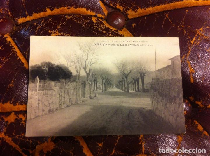 Postales: POSTAL. VERIN:  TRAVES&Iacute;A DE ESPADA Y PASEO DE SOUSAS. POSTAL NO ESCRITA. ED. LINO V&Aacute;ZQUEZ