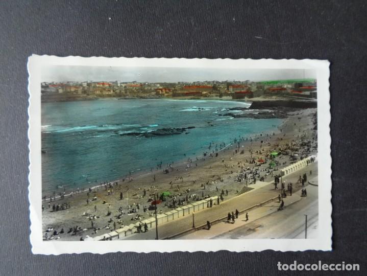 Postales: TARJETA POSTAL DE LA PLAYA DE RIAZOR LA CORU&Ntilde;A - Foto 1