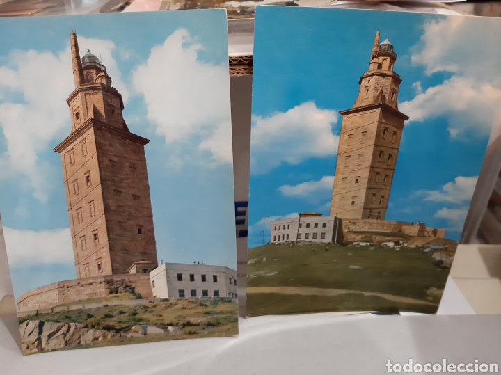 Postales: 2 postales Coru&ntilde;a 1972 Torre H&eacute;rcules - Foto 1