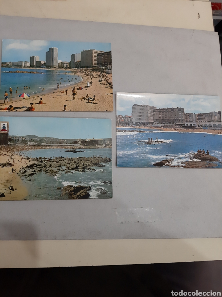 Postales: 1965 La Coru&ntilde;a playa Riazor - Foto 1