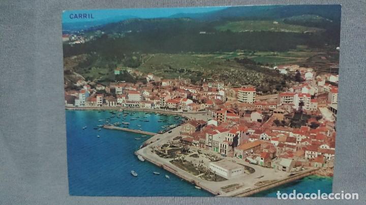 Postales: ANTIGUA POSTAL DE CARRIL VILLAGARCIA DE AROSA - VISTA A&Eacute;REA