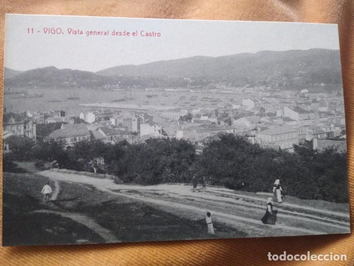 Postales: 11 Vigo. Vista general desde el Castro . 6426 Thomas. Casa o P K O. Sin circular