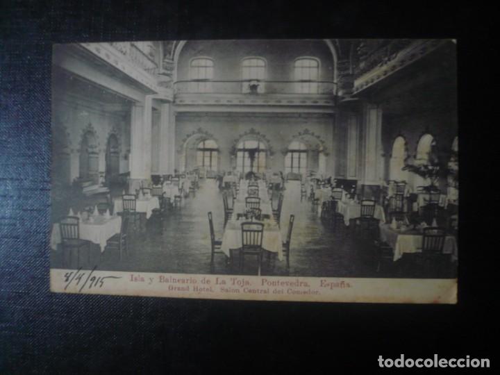 Cartes Postales: Isla y Balneario de La Toja-Pontevedra-Grand Hotel-Salon Central del Comedor.