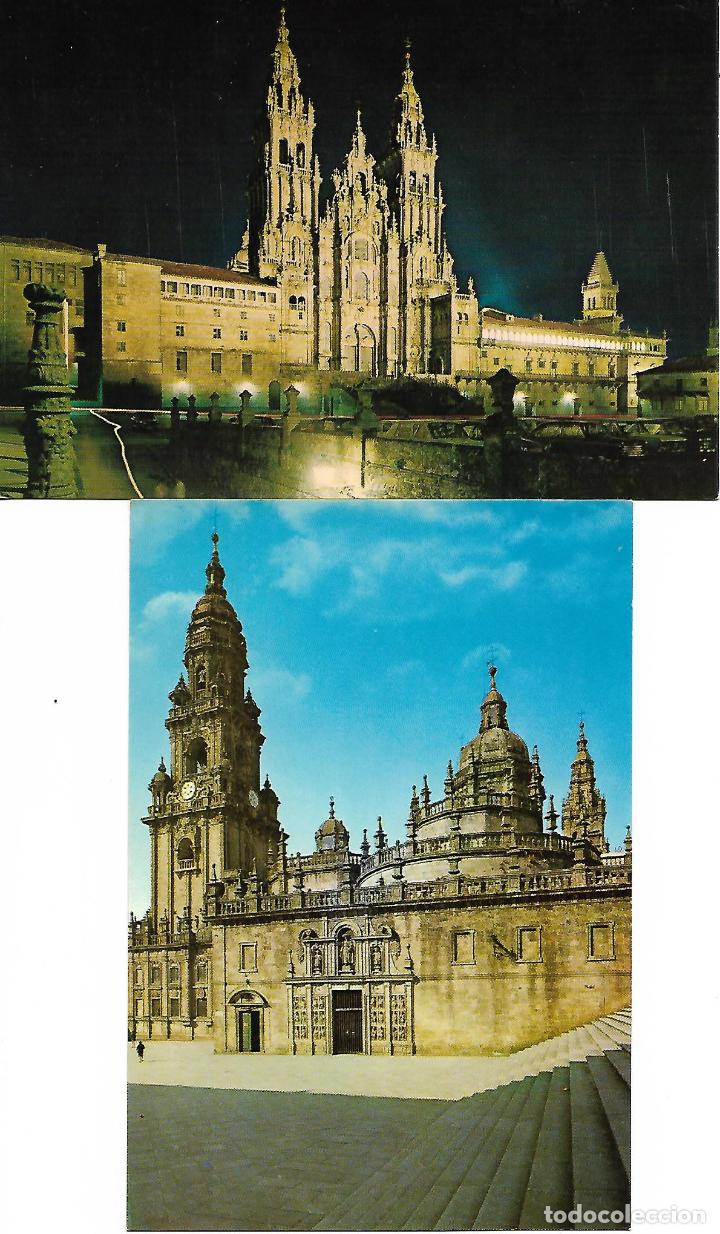 Postales: SANTIAGO DE COMPOSTELA - DOS POSTALES - Foto 1