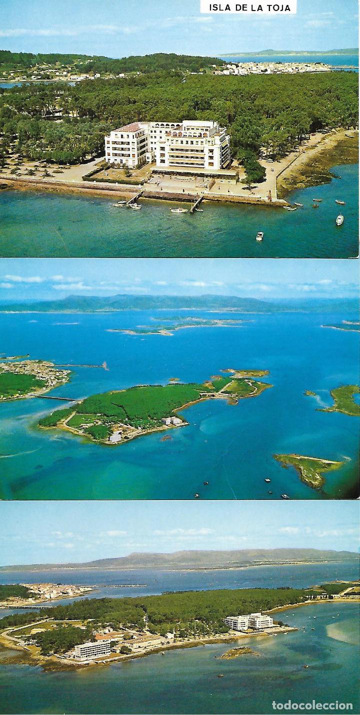 Postales: ISLA DE LA TOJA - TRES POSTALES