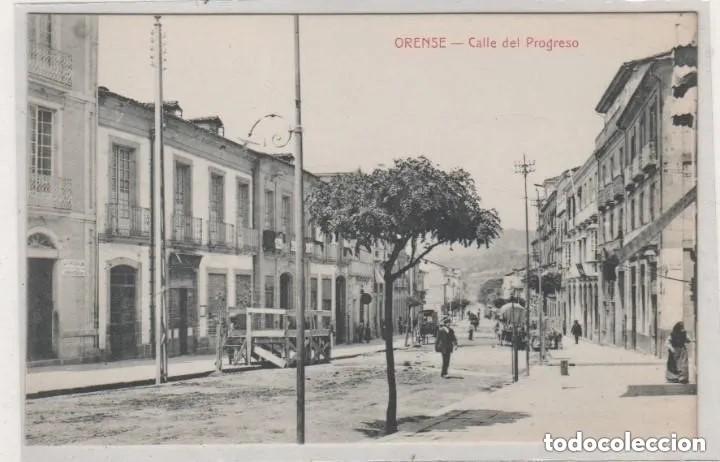 Postales: Orense. Calle del Progreso. Thomas 1792 Sin circular. - Foto 1