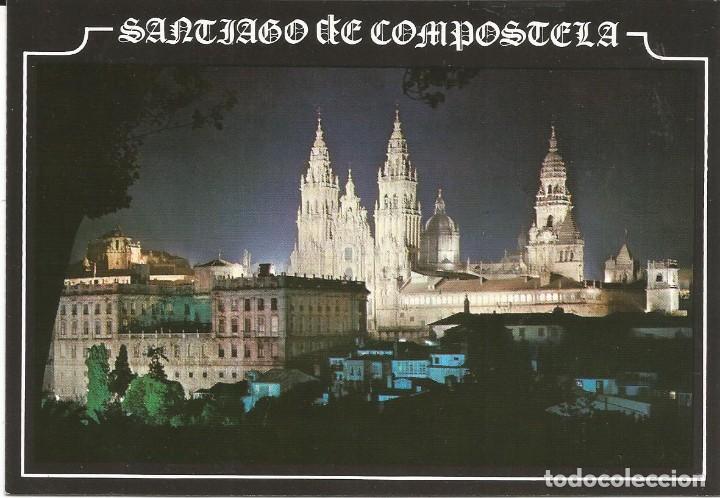Postales: [POSTAL] Nocturna Catedral desde el Paseo de la Herradura Santiago de Comp (A Coru&ntilde;a) (sin circular)