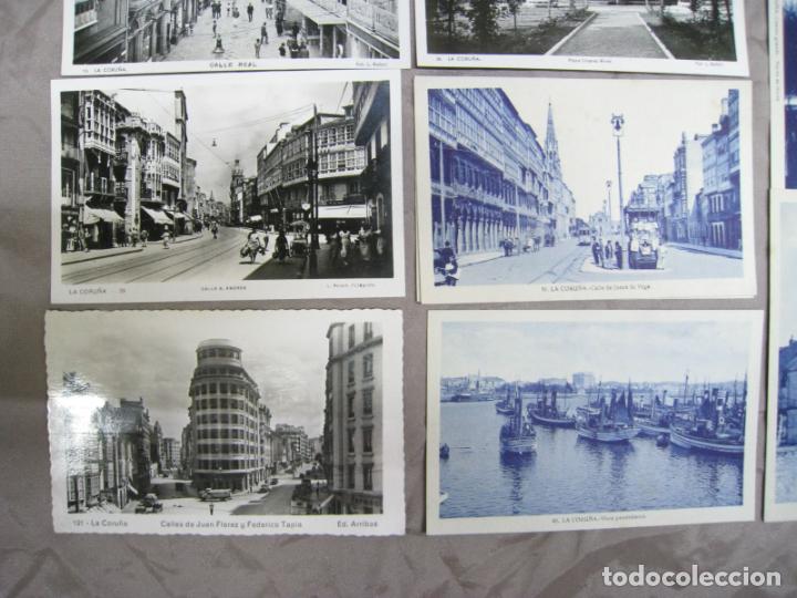 Postales: LA CORU&Ntilde;A. LOTE 9 POSTALES ORIGINLES - Foto 3