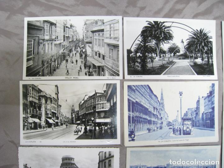 Postales: LA CORU&Ntilde;A. LOTE 9 POSTALES ORIGINLES - Foto 4