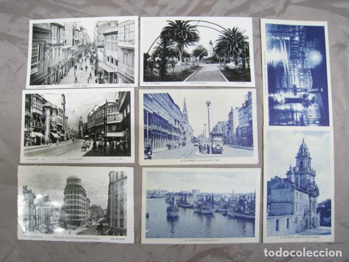 Postales: LA CORU&Ntilde;A. LOTE 9 POSTALES ORIGINLES - Foto 1