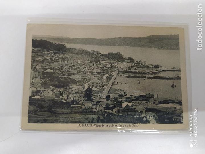 Postales: ANTIGUA POSTAL MARIN VISTA DE LA POBLACION Y DE LA RIA