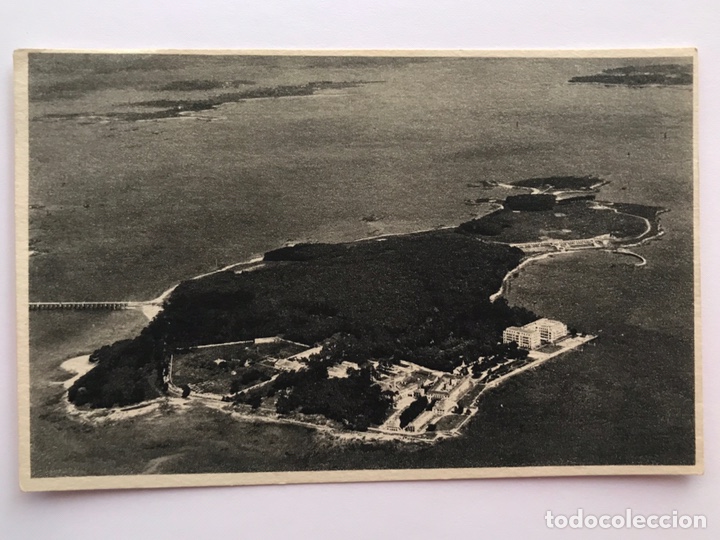 Postales: LA TOJA, Postal Vista General de la isla. Foto Oliva (h.1950?) Circulada...