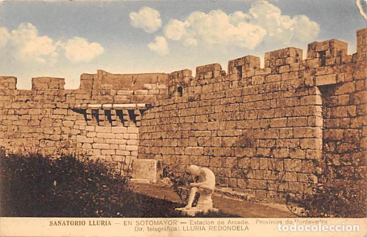 Postales: SANATORIO LLURIA.- EN SOTOMAYOR.- ESTACI&Oacute;N DE ARCADE