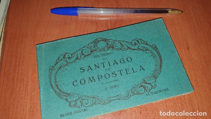Cartoline: Recuerdo de santiago de compostela, block postal con 15 postales, 14 x 9 cm.nuevo