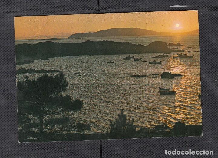Postales: 6.- FINISTERRE. PUESTA DE SOL