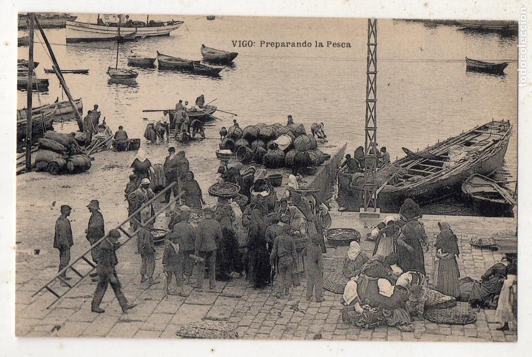 Postales: Vigo. Preparando la Pesca. - Foto 1