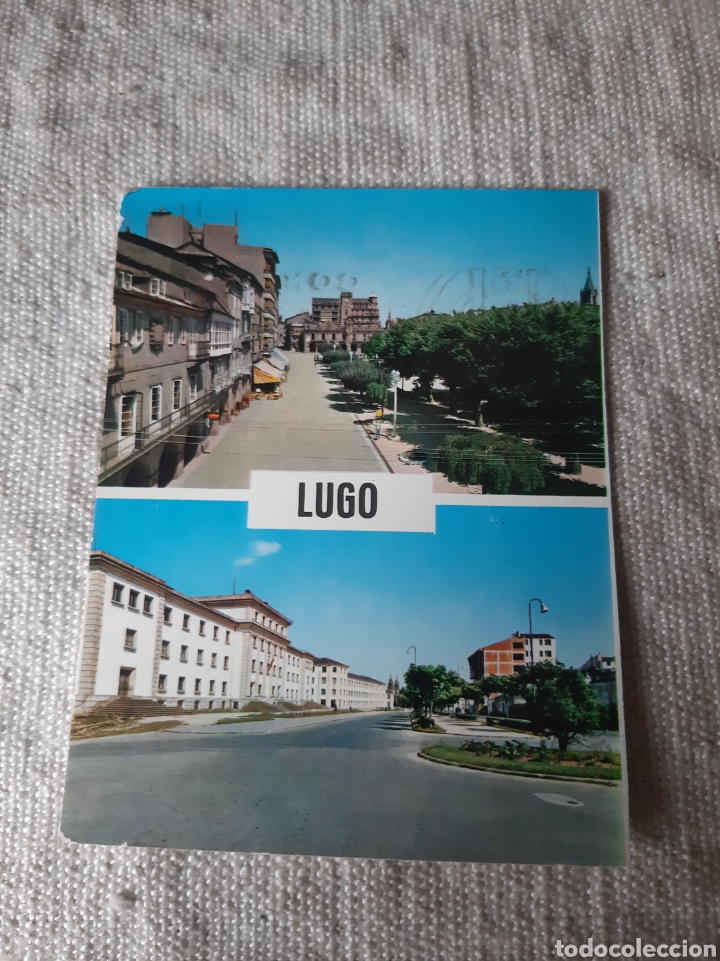 Postkarten: LUGI PLZA ESPA&Ntilde;A Y AVDA RAMON FERREIRO RECORT&Eacute; POSTAL 1966