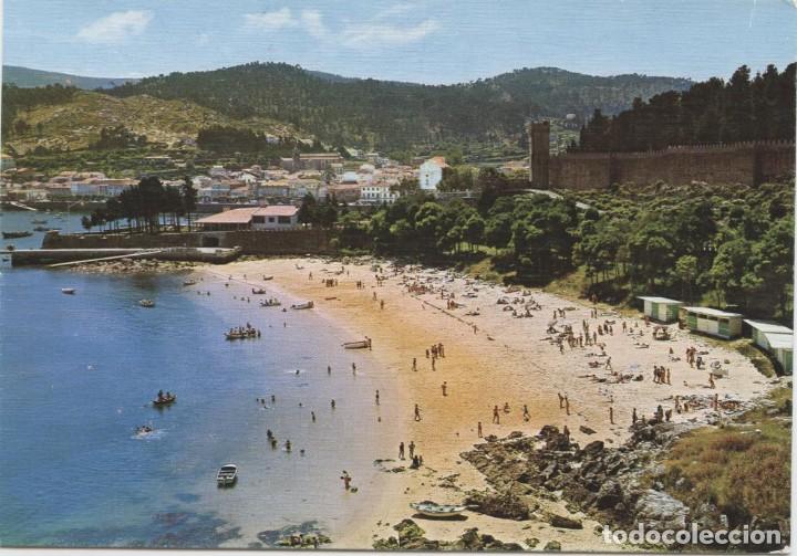 Postales: N&ordm;2121-BAYONA LA REAL.Pontevedra. Playa d Castillo de Monterreal.Circulada en 1982.EDICIONES ARRIBAS
