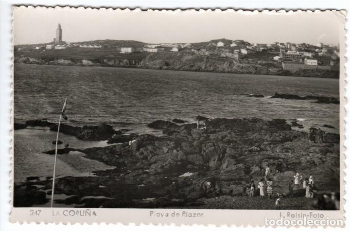 Postales: BONITA POSTAL - LA CORU&Ntilde;A - PLAYA DE RIAZOR - Foto 1