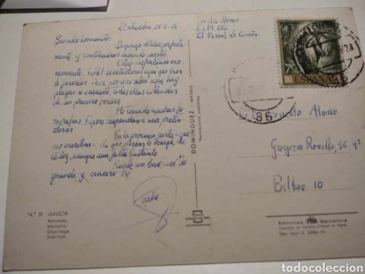 Postales: Postal Galicia mariscos - Foto 2