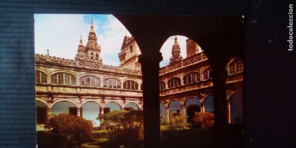 Postales: Santiago de Compostela-Colegio de Fonseca-Claustro.