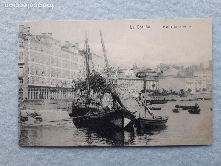 Postales: La Coru&ntilde;a. Muelle de la Marina. - Foto 1