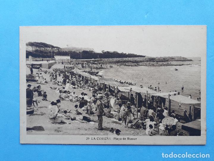 Postales: La Coru&ntilde;a. Playa de Riazor. - Foto 1