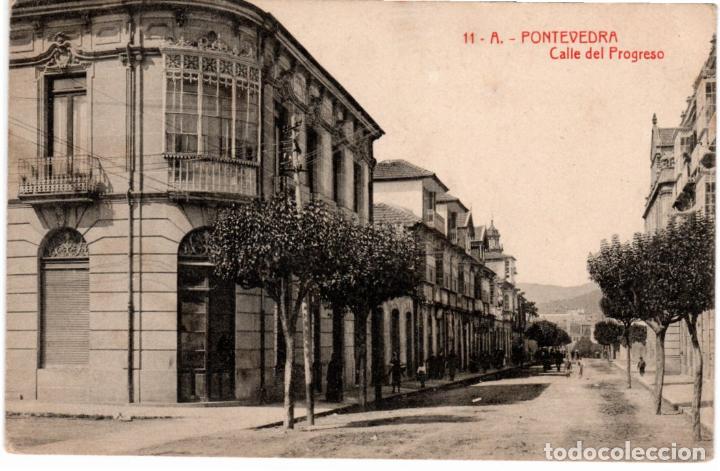 Postales: BONITA POSTAL - PONTEVEDRA - CALLE DEL PROGRESO - Foto 1