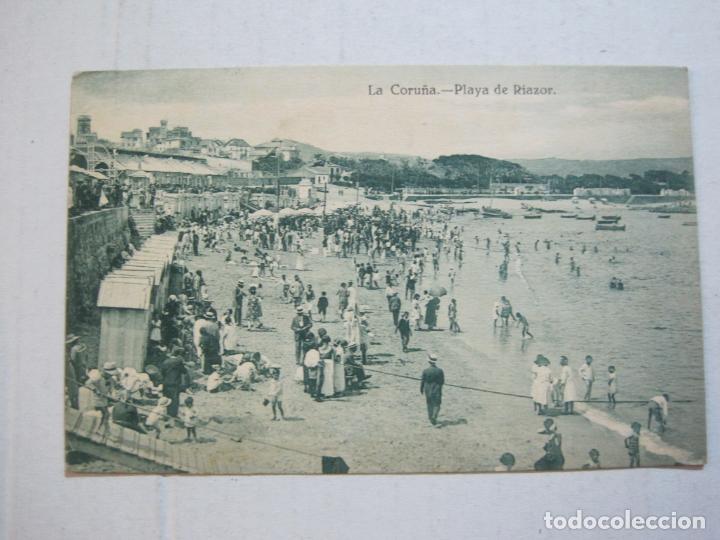 Cartes Postales: LA CORU&Ntilde;A-PLAYA DE RIAZOR-HELIOTIPIA KALLMEYER-POSTAL ANTIGUA-(74.305)