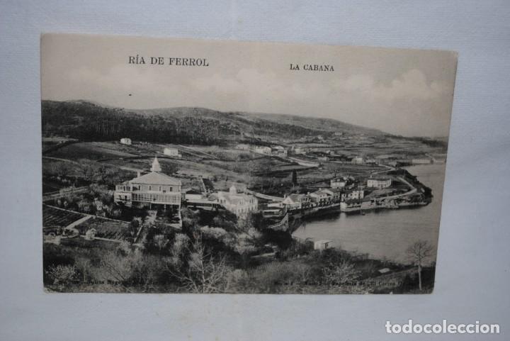 Postales: RIA DEL FERROL , LA CABANA .