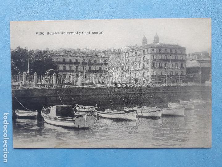 Postales: Vigo. Hoteles Universal y Continental. - Foto 1