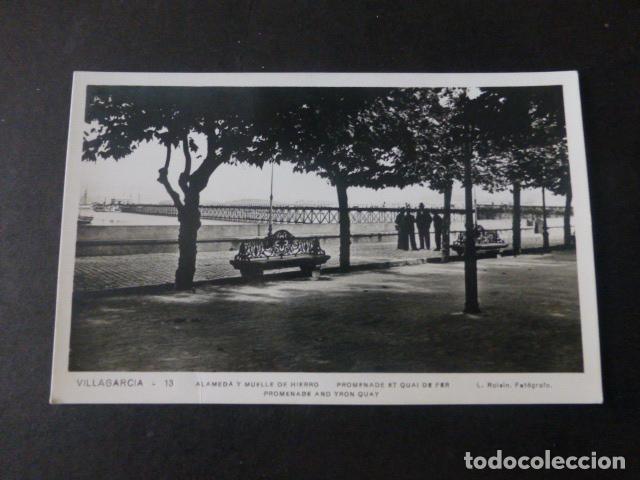 Postkarten: VILLAGARCIA DE AROSA PONTEVEDRA ALAMEDA Y MUELLE DE HIERRO