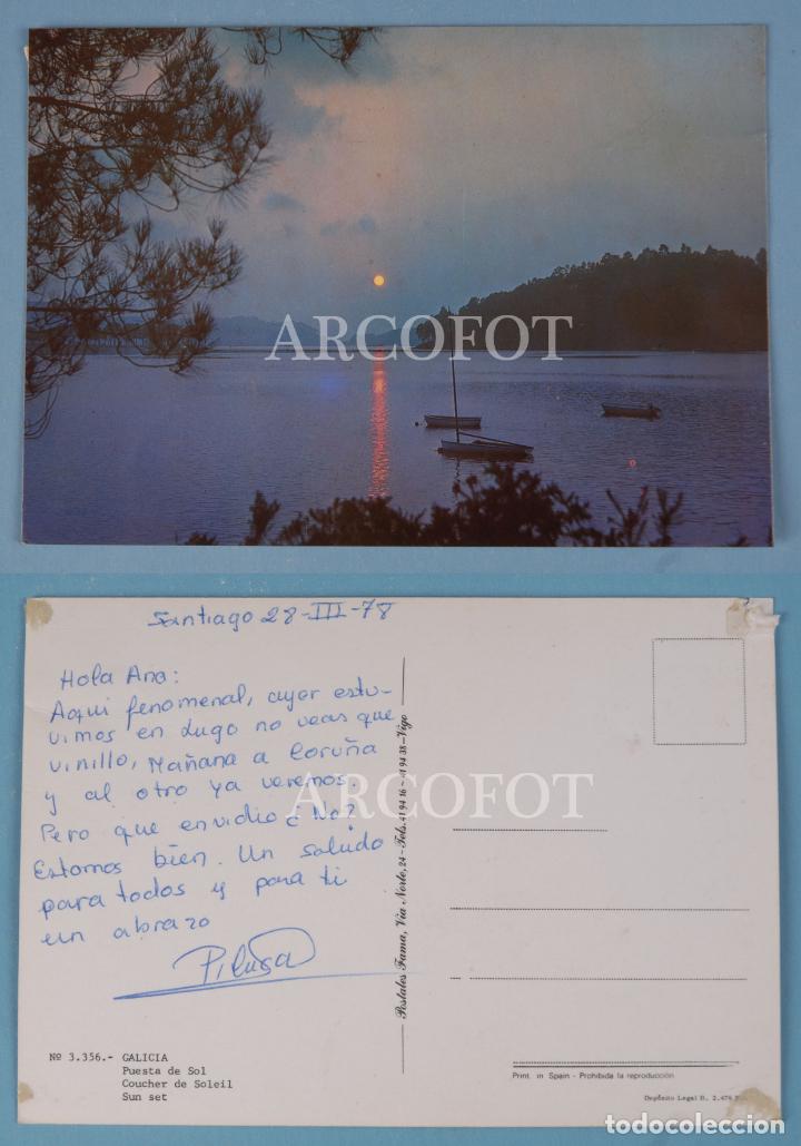 Postais: Antigua TARJETA POSTAL - N&ordm; 3.356 - GALICIA - PUESTA DE SOL - POSTALES FAMA