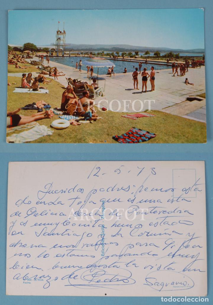 Postales: Antigua TARJETA POSTAL - N&ordm; 606 - LA TOJA - PISCINA - EDICIONES SICILIA