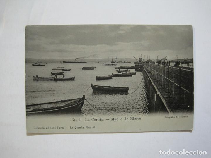 Cartoline: LA CORU&Ntilde;A-MUELLE DE HIERRO-LIBRERIA LINO PEREZ-FOTO J.GONZALEZ-POSTAL ANTIGUA-(76.343)