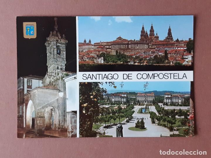 Postales: POSTAL 13 DOM&Iacute;NGUEZ. IGLESIA DE SALOM&Eacute;. ALAMEDA. SANTIAGO DE COMPOSTELA. CORU&Ntilde;A. 1973. SIN CIRCULAR.