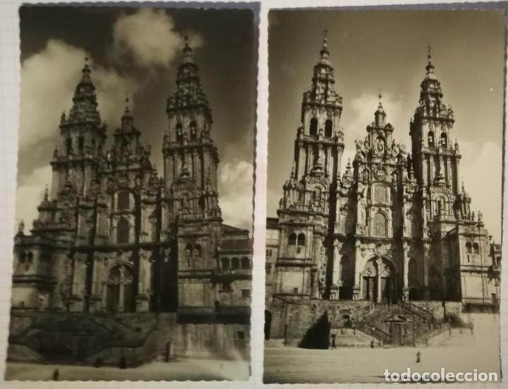 Postales: 2 Unid. Galicia. Coru&ntilde;a. Santiago de Compostela. Catedral Fachada Obradoiro Edit. Lujo 1 y 63 S/C