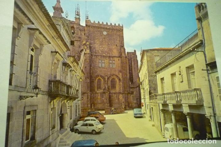 Postales: postal tuy ayuntamiento y catedral coches