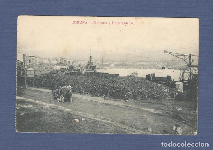 Postales: TARJETA POSTAL CORU&Ntilde;A. EL PUERTO Y DESCARGADEROS - EDICI&Oacute;N ROYALTY POSTAL - SIN CIRCULAR