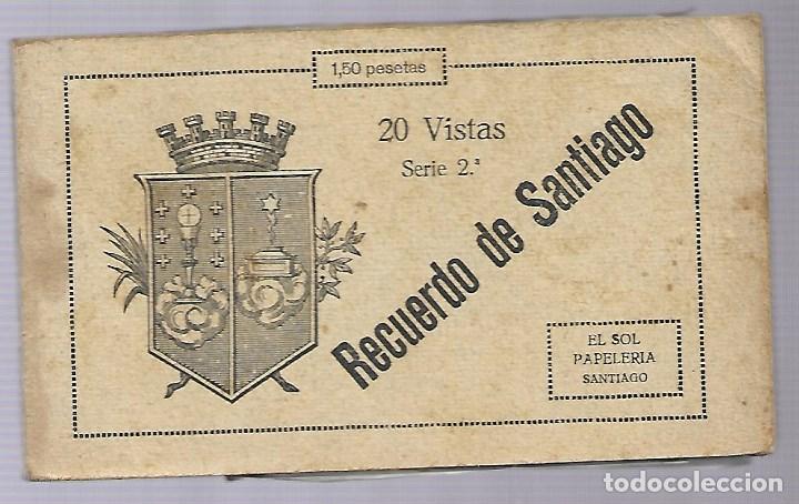 Postales: 761-RECUERDO DE SANTIAGO -ANTIGUO BLOC CON 17 POSTALES .ETDT- El Sol PAPELERIA - SERIE 2